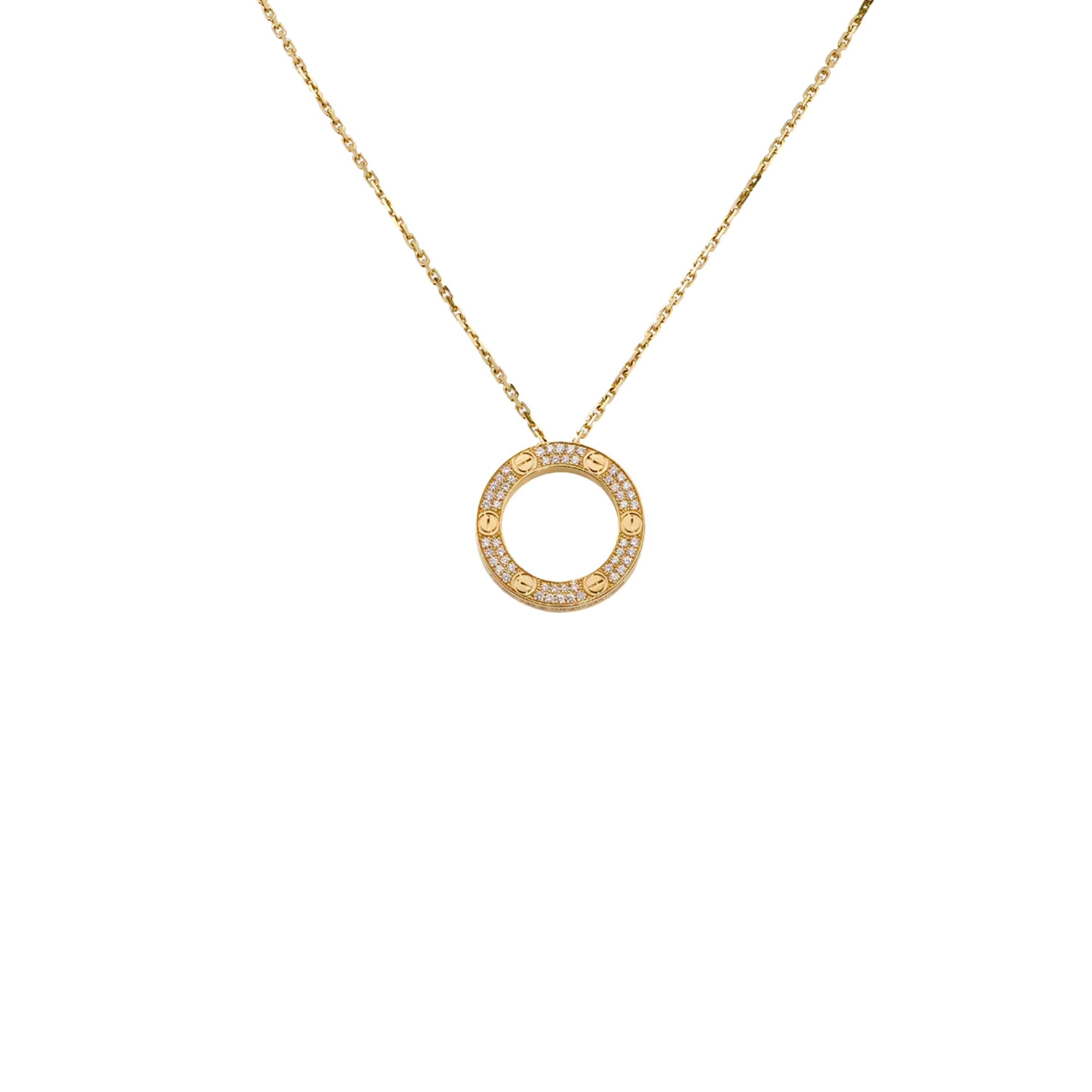 CARTIER LOVE NECKLACE, PAVED B7058400
